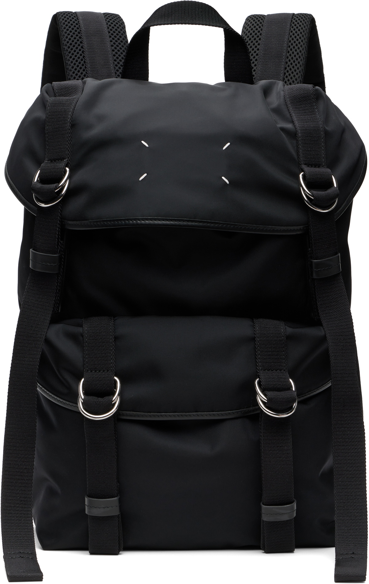 美品 Maison Margiela Backpack Maison Margiela Black Zero Impact Drawstring Backpack Maison