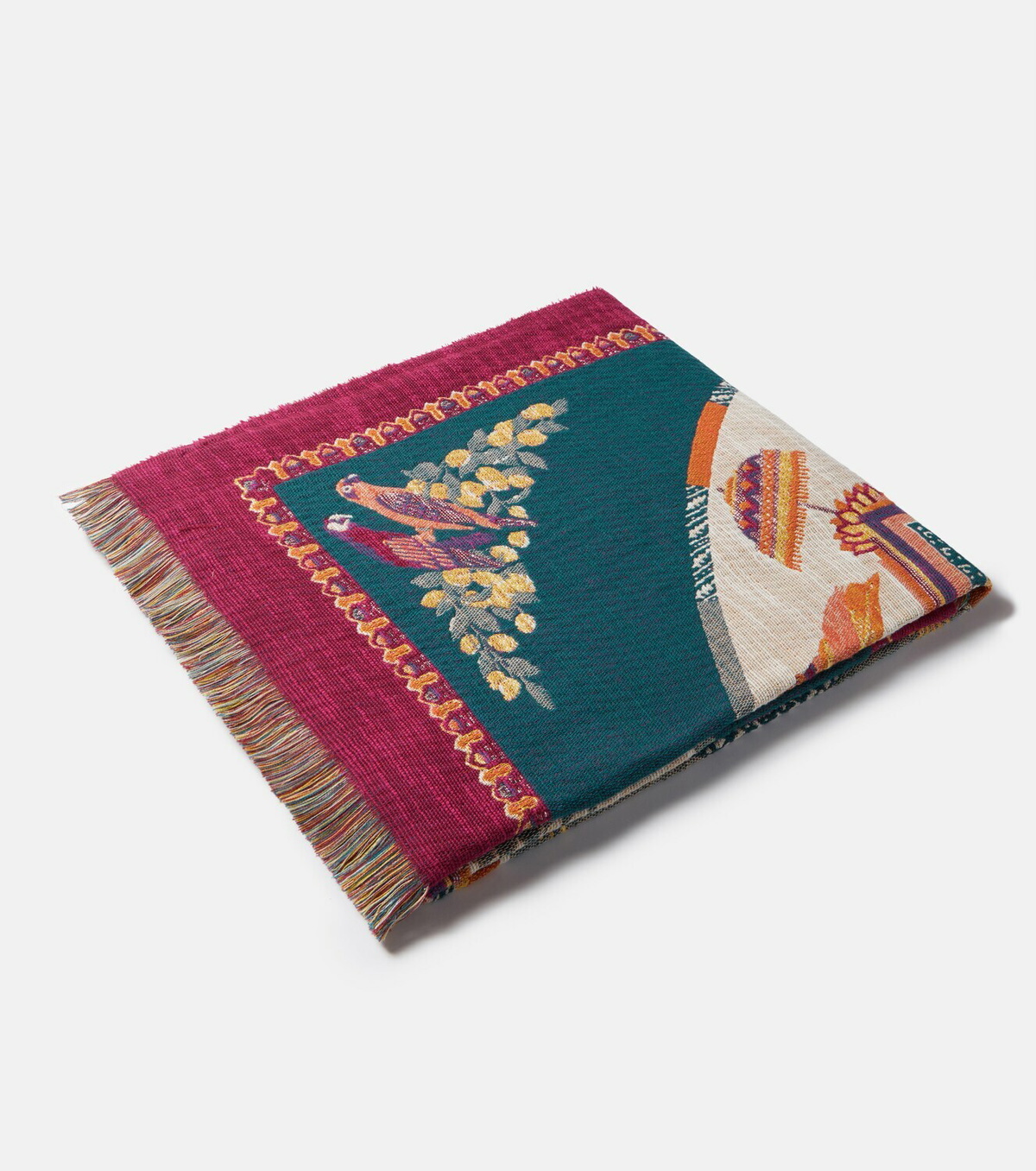 Etro Shanti embroidered cotton throw