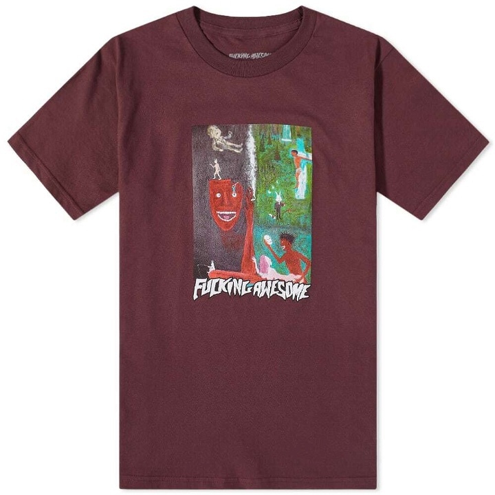 Photo: Fucking Awesome Men's Society T-Shirt in Maroon