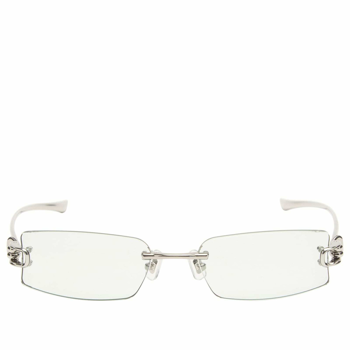 Gentle Monster Gamot Sunglasses in Silver/Green 
