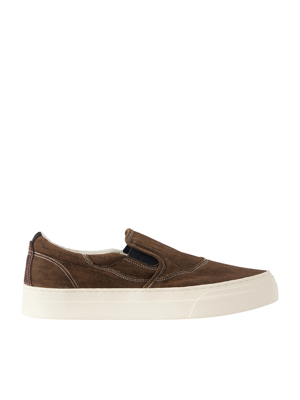 Photo: Omni - Lister Canvas Slip-On Sneakers - Brown