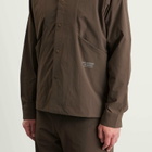 Pas Normal Studios Men's Off-Race Tech Overshirt in Ash Brown