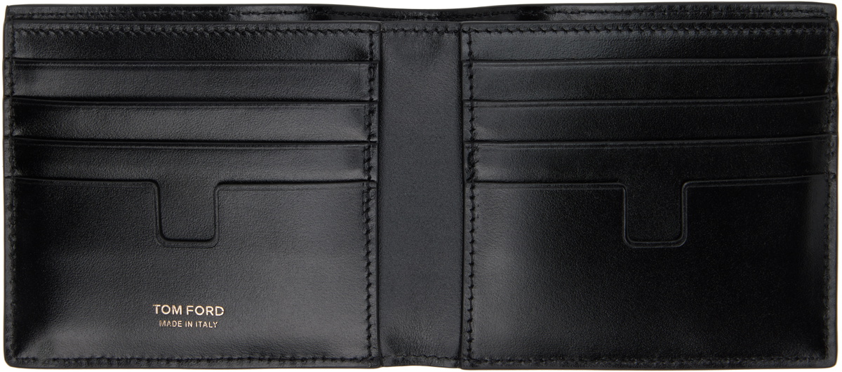 TOM FORD Black Printed Python Classic Bifold Wallet