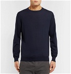 Brunello Cucinelli - Wool and Cashmere-Blend Sweater - Men - Navy