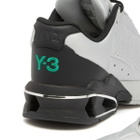 END. x Y-3 A3 Control Sneaker in Black/Metallic Silver/Court Green