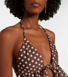 Montce Emma ruffled polka-dot top