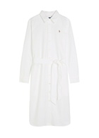 Polo Ralph Lauren Belted Cotton Midi Shirt Dress White