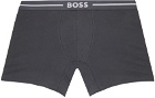 BOSS Three-Pack Black & Gray Boxers