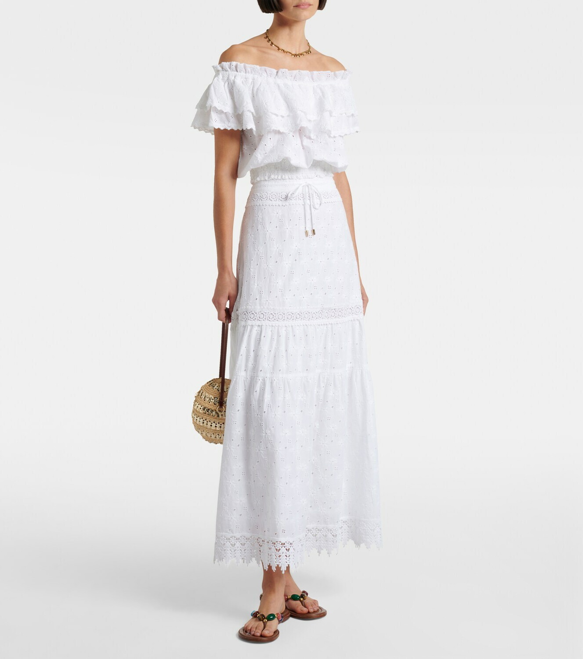 Melissa Odabash Alessia cotton maxi skirt