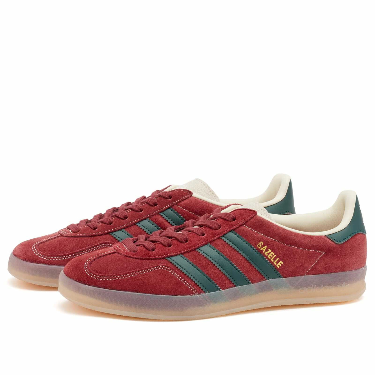 Adidas Gazelle Indoor Sneaker in Shadow Red/Shadow Green