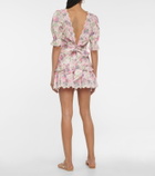 LoveShackFancy Karsten floral cotton cropped top