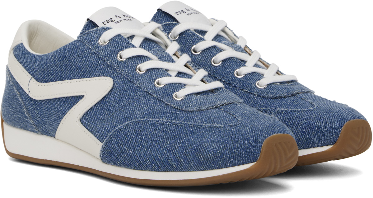 rag & bone Blue Slim Retro Runner Sneakers
