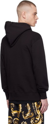 Versace Jeans Couture Black Logo Regular-Fit Hoodie