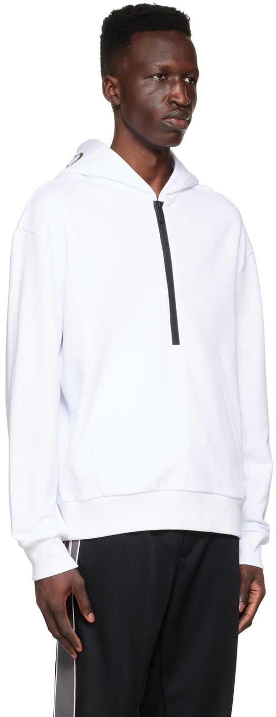 Moncler White Cotton Hoodie Moncler