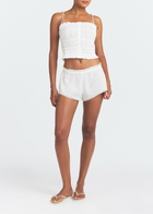 Skims Ruffled Poplin Cami top White
