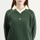 Nike Women's NSW Phoenix Polo Top in Fir/Alabaster