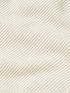 Brunello Cucinelli - Slim-Fit Ribbed Cotton Sweater - Neutrals