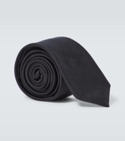 Saint Laurent Signature silk jacquard tie