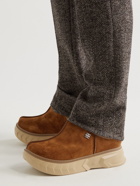 Givenchy - Winter Mallow Faux Shearling-Lined Suede Mules - Brown