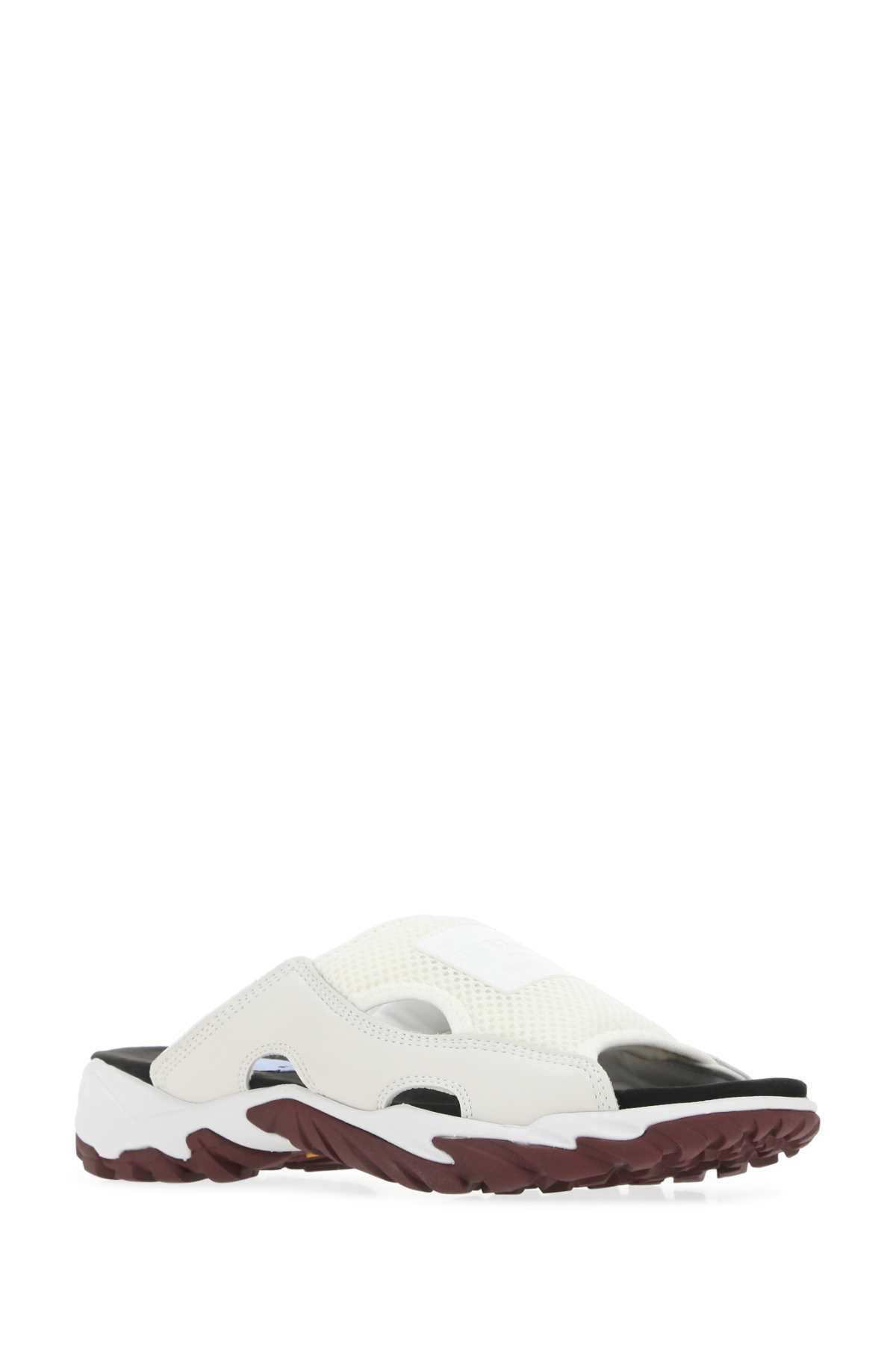 McQ Alexander McQueen Multicolor Mesh And Synthetic Leather Striae Slippers