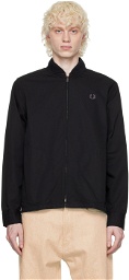 Fred Perry Black Embroidered Bomber Jacket