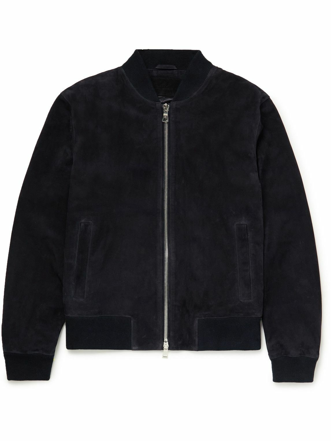 Mr P. - Suede Bomber Jacket - Blue Mr P.