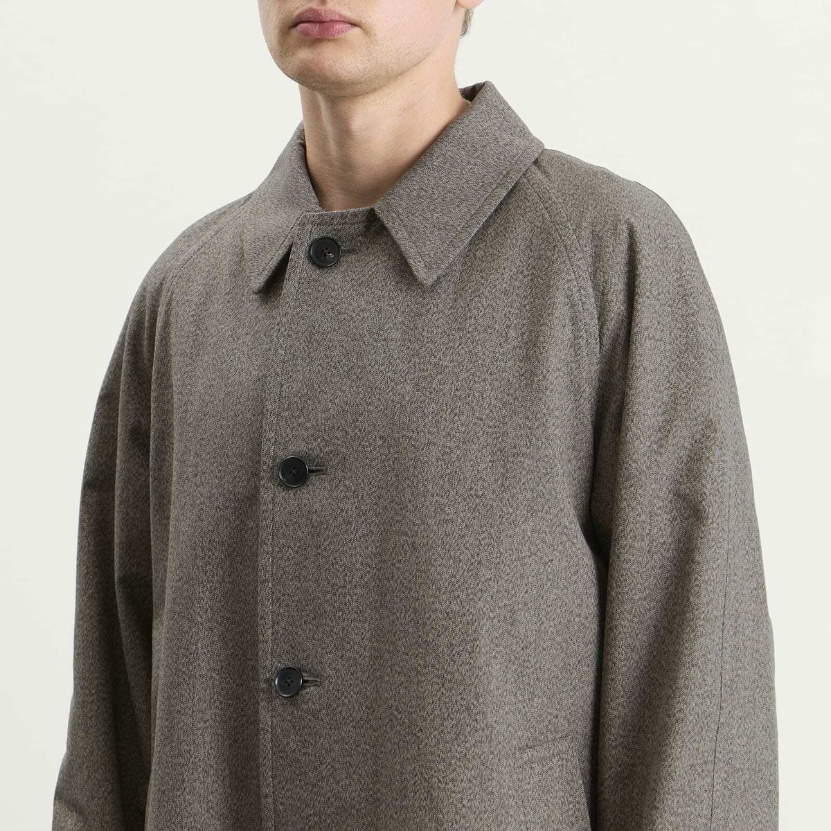 Kaptain Sunshine Men's Cotton Mock Twist Umbrella Coat in Charcoal