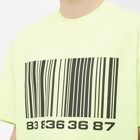VTMNTS Men's Big Barcode T-Shirt in Fluo Yellow