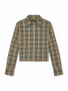 424 - HOORSENBUHS Checked Cotton-Blend Flannel Shirt - Yellow