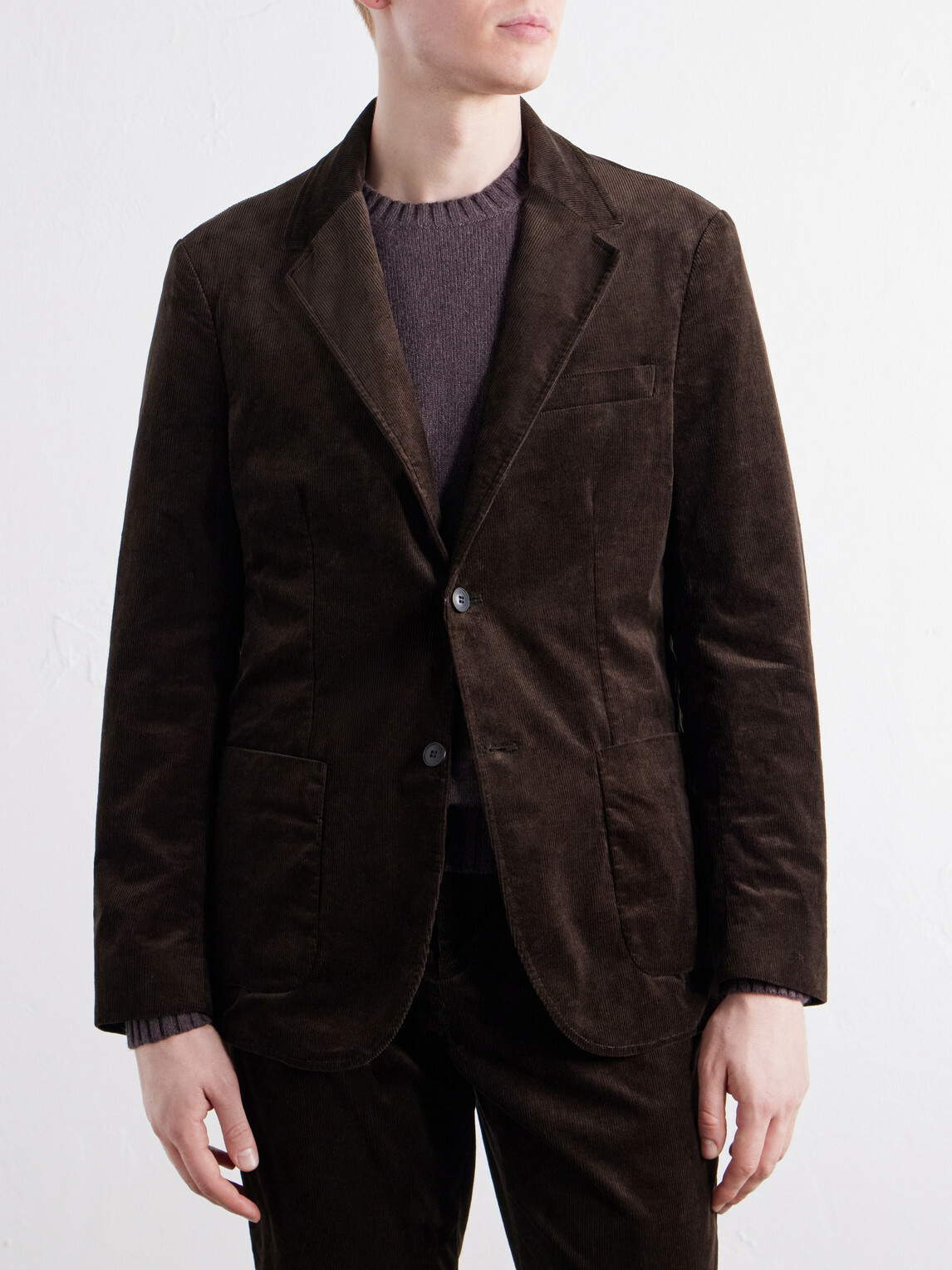 Sunspel - Cotton-Blend Corduroy Blazer - Brown
