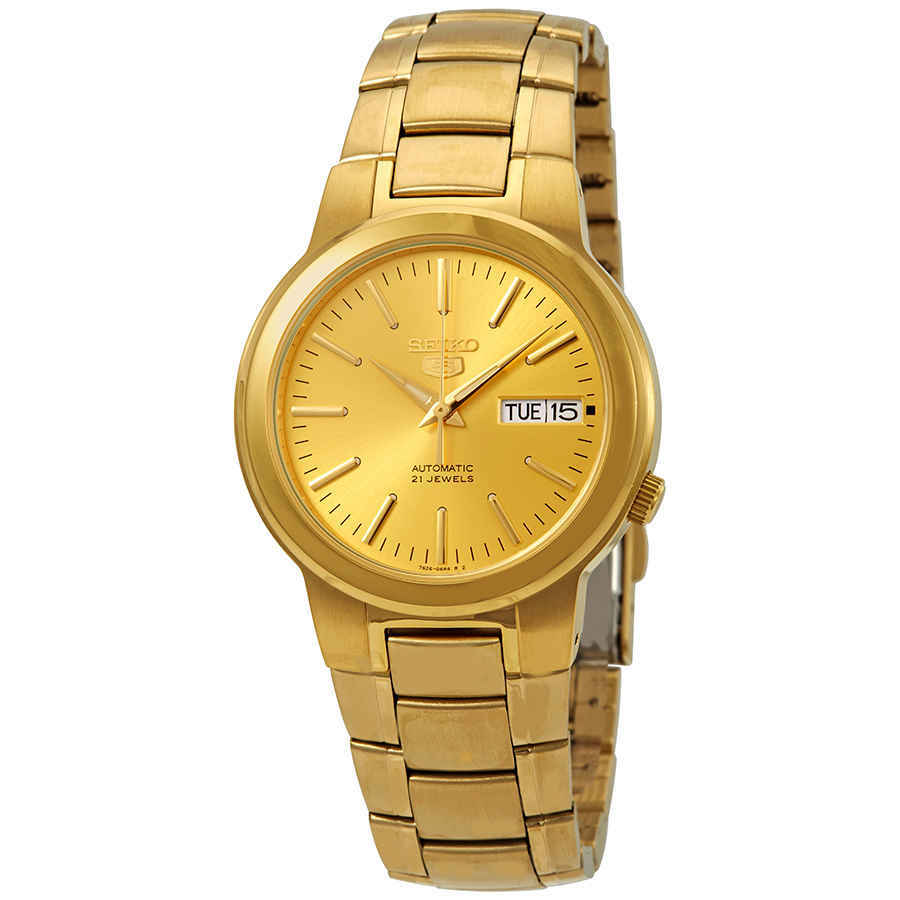 Seiko Series 5 Automatic Gold Dial Mens Watch SNKA10 Seiko