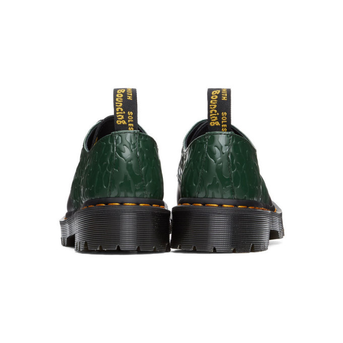 Dr. Martens Black and Green X-Girl Edition Leopard 1461 Bex Derbys