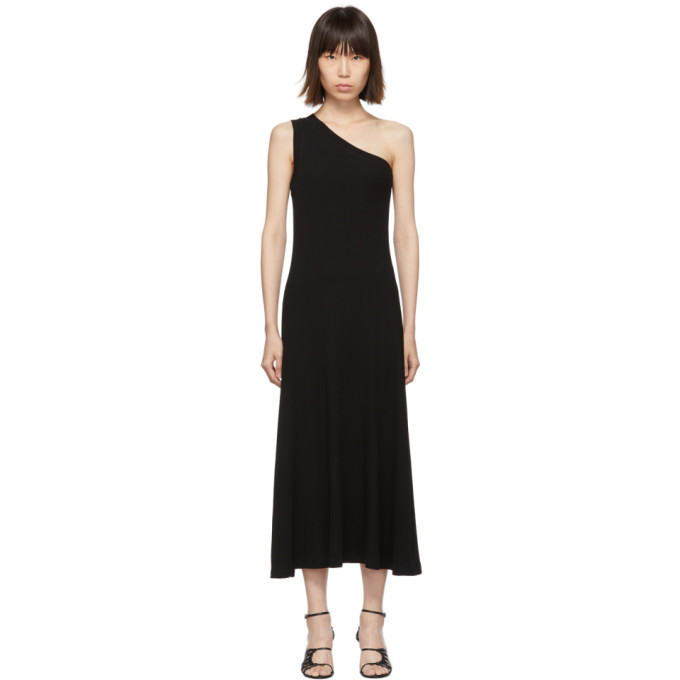 Rosetta Getty Black One Shoulder Tank Dress