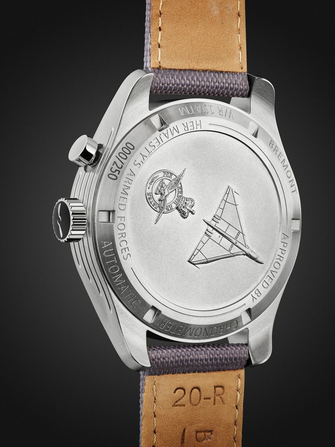 Bremont - Vulcan Limited Edition Automatic Chronograph 42mm Stainless Steel and Sailcloth Watch, Ref. No. VULCAN-R-S