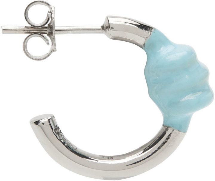 Photo: Marshall Columbia SSENSE Exclusive Blue Knot Hoop Earring
