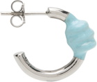 Marshall Columbia SSENSE Exclusive Blue Knot Hoop Earring