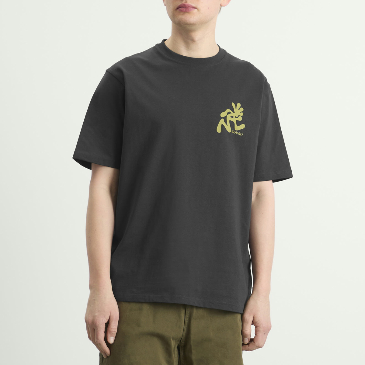 Gramicci Men's Running Man T-Shirt in Vintage Black