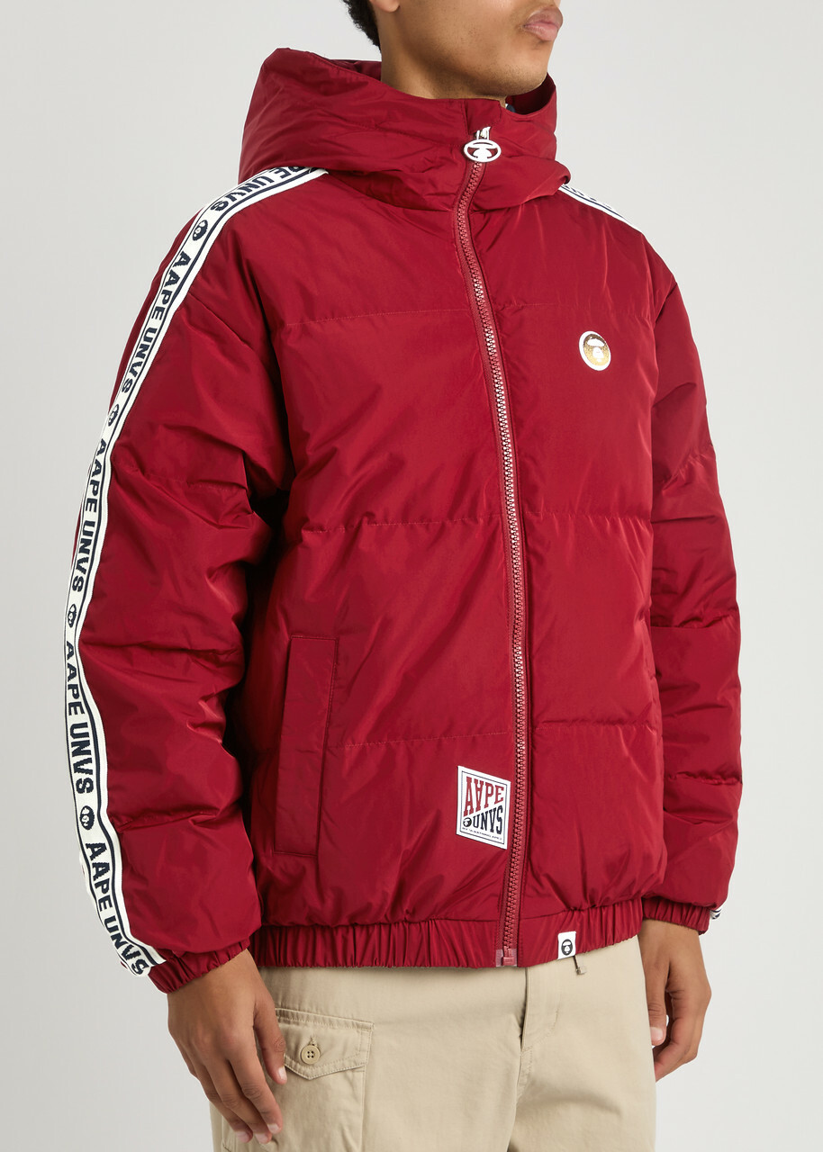 AAPE BY A BATHING APE シェルジャケット Aape Hooded Quilted Shell Jacket Maroon AAPE by A Bathing Ape