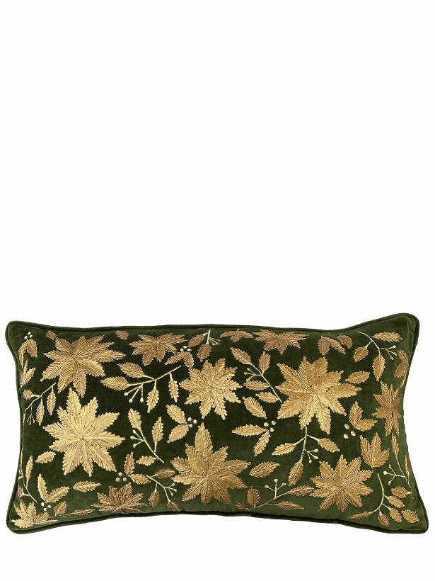 Photo: LES OTTOMANS Embroidered Velvet Cushion