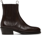 LEMAIRE Brown Vegetable-Tanned Chelsea Boots
