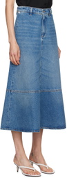 Citizens of Humanity Blue Cassia Denim Midi Skirt