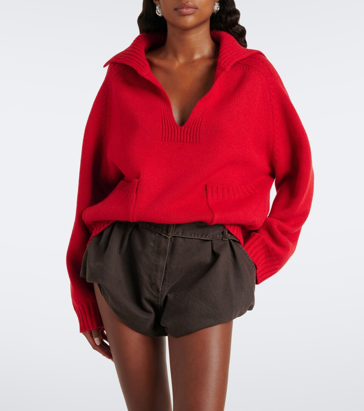 Magda Butrym Wool and cashmere polo sweater