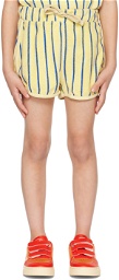 Bonmot Organic Kids Yellow Striped Shorts