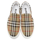 Burberry Beige Thompson Slip-On Sneakers