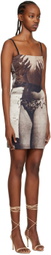 ELLISS SSENSE Exclusive Beige Grab My Body Mini Dress
