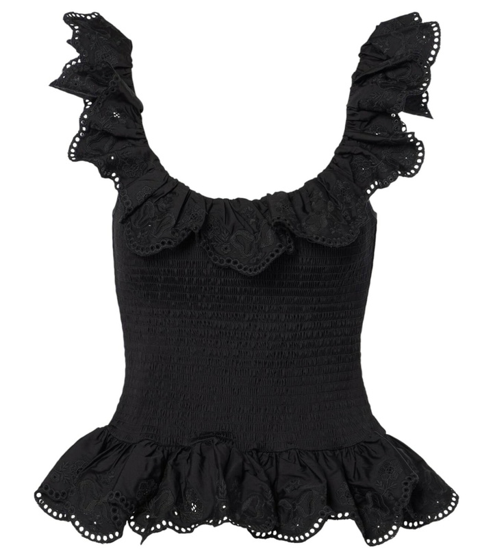 Photo: Susan Fang Ruffled cotton peplum top