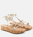 Ancient Greek Sandals Morfi cork and leather platform sandals