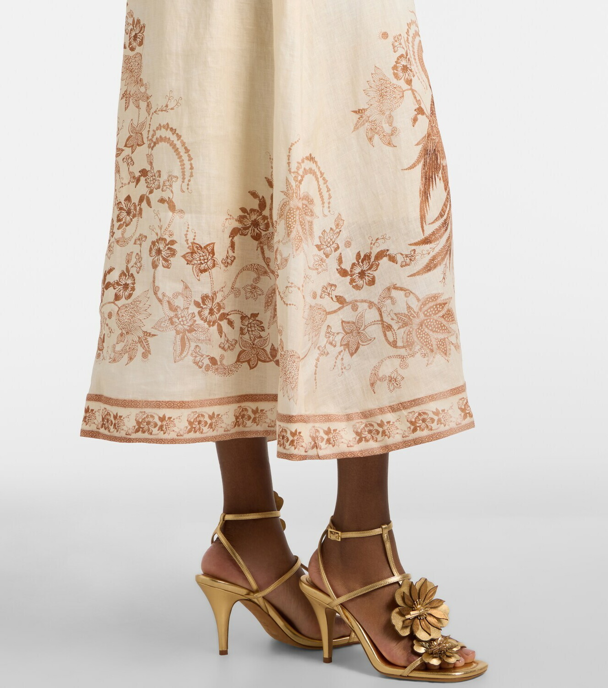 Zimmermann Indra floral linen midi dress