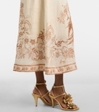 Zimmermann Indra floral linen midi dress