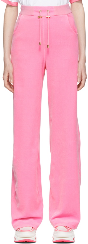 Photo: Balmain Pink Barbie Edition Velour Lounge Pants